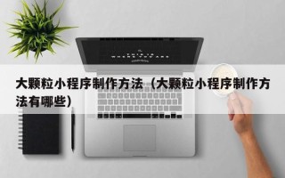 益阳大颗粒小程序制作方法（大颗粒小程序制作方法有哪些）